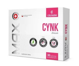 Colfarm Cynk 10mg 30 szt. - Nutrikosmetyki - miniaturka - grafika 1