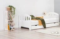 Łóżka dla dzieci i młodzieży - Lelu Design Łóżko 140x70cm Sweet Armadillo pojedyncze z szufladą kolor biały - miniaturka - grafika 1