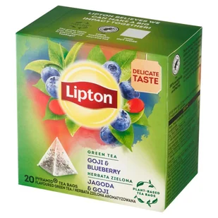 Lipton Herbata zielona aromatyzowana jagoda & goji 28 g (20 torebek) - Herbata - miniaturka - grafika 1