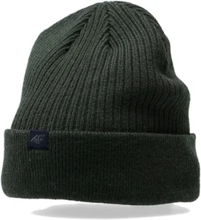 Czapka męska zimowa 4F AW23ACAPM309 - khaki M - Czapki męskie - miniaturka - grafika 1