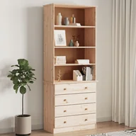 Półki do salonu - vidaXL Biblioteczka z szufladami ALTA, 77x35x186,5 cm, lita sosna - miniaturka - grafika 1