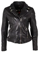 Kurtki damskie - Gipsy Damska kurtka skórzana Gwraizel W22 Lacav, czarna, L, Czarny, L - miniaturka - grafika 1