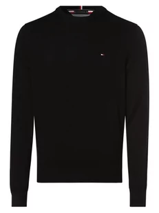 Tommy Hilfiger - Sweter męski z dodatkiem kaszmiru, czarny - Swetry męskie - miniaturka - grafika 1