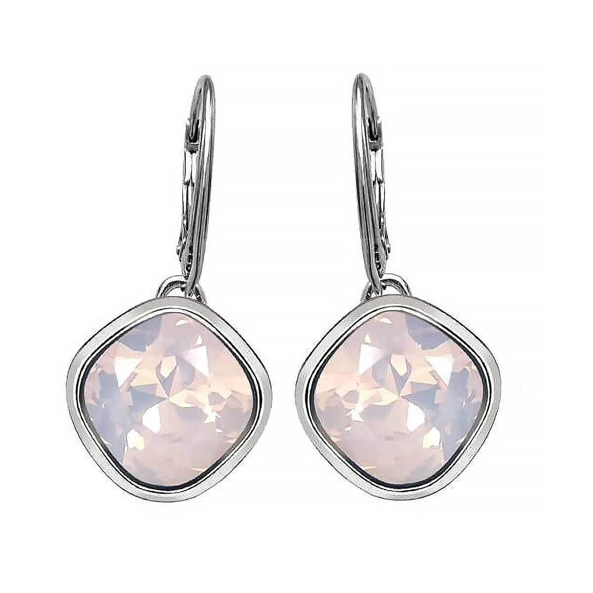 Kolczyki Srebrne pr.925 Eleganckie Kolczyki z Kryształem Rosa Opal dla Niej