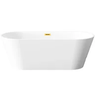 Wanny - Wanna wolnostojąca 170 x 80 cm LIMNOS, z syfonem ZŁOTY - miniaturka - grafika 1