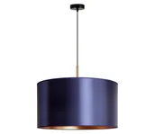 Lampy sufitowe - Duolla - Żyrandol na lince CANNES 1xE27/15W/230V śr. 45 cm niebieski/miedź - miniaturka - grafika 1