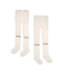 Rajstopy dziecięce - NONO Rajstopy "Razy" w kolorze kremowym - miniaturka - grafika 1