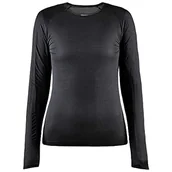 Koszulki i topy damskie - Craft PRO Dry Nanoweight LS W damska koszulka z długim rękawem – czarna, rozmiar M – super lekka koszulka funkcyjna z siateczki do intensywnego treningu - miniaturka - grafika 1