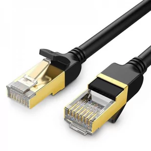 Okrągły kabel sieciowy UGREEN NW107, Ethernet RJ45, Cat.7, STP, 8m, czarny - Pozostałe akcesoria sieciowe - miniaturka - grafika 1