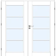 Drzwi wewnętrzne - Drzwi dwuskrzydłowe pokojowe Loft Duo 10 białe 70 lewe (czynne) Voster 5905996636118 - miniaturka - grafika 1