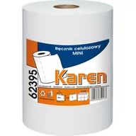 Stojaki na ręczniki papierowe - Ręcznik papierowy KAREN celuloza 2 warstwy 65m biały śr. 13cm wys. 19/20cm 1szt. - miniaturka - grafika 1