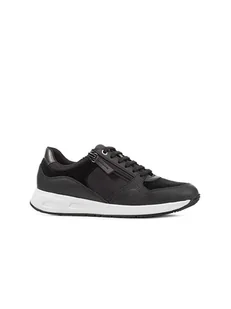 Geox Skórzane sneakersy "Bulmya" w kolorze czarnym - Trampki damskie - miniaturka - grafika 1
