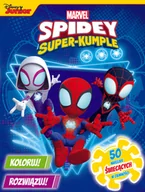 Książki edukacyjne - Koloruj! Rozwiązuj! 50 naklejek świecących w ciemności. Marvel Spidey i Super-kumple - miniaturka - grafika 1