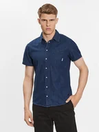 Koszule męskie - Blend Koszula jeansowa 20715457 Granatowy Regular Fit - miniaturka - grafika 1