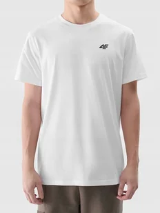 Koszulka Męska 4f T-shirt Biały Basic Klasyczny Wygodny Bawełniany Roz M - Koszulki męskie - miniaturka - grafika 1