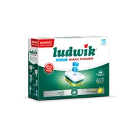 Środki do zmywarek - Ludwik tabletki do zmywarki ALL IN 1 MAXX POWER LEMON - 15 szt. - miniaturka - grafika 1