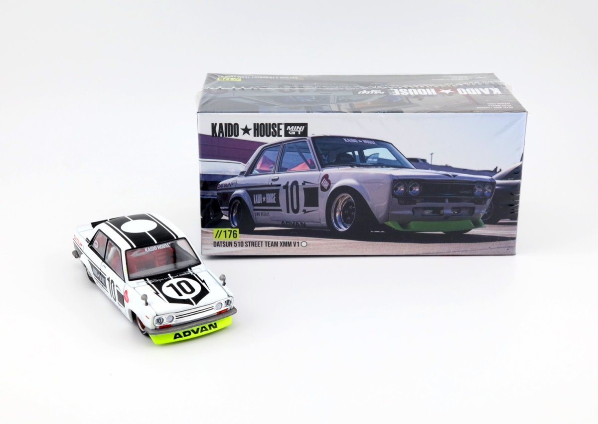 MINI GT Kaido House 176 Datsun 510 Street Team XMM V1 MiniGT KHMG176