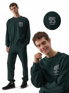 Bawełniana bluza dresowa 4F M1322 40S ciemny zielony S - Bluzy męskie - miniaturka - grafika 1