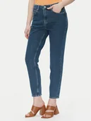 Spodnie damskie - Pepe Jeans Jeansy PL204591 Niebieski Tapered Fit - miniaturka - grafika 1