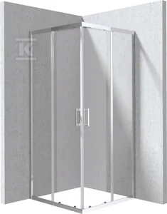 Kabina Onnline New kwadratowa, profil chrom, szkło transparentne 80x195cm - Kabiny prysznicowe - miniaturka - grafika 1