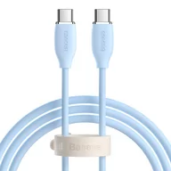 Kable USB - Baseus kabel, przewód USB Typ C USB Typ C 100W długość 1,2 m Jelly Liquid Silica Gel niebieski CAGD030003 - miniaturka - grafika 1