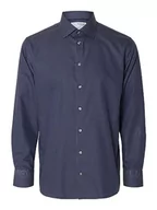 Koszule męskie - SELECTED HOMME męska koszula rekreacyjna SLHREGDUKE-Non Iron - Regular Fit S M L XL XXL, granatowy blezer, XXL - miniaturka - grafika 1