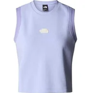 Koszulki i topy damskie - The North Face Kobiety Terry Relaxed Cropped Tank Top Purple Mint S - miniaturka - grafika 1