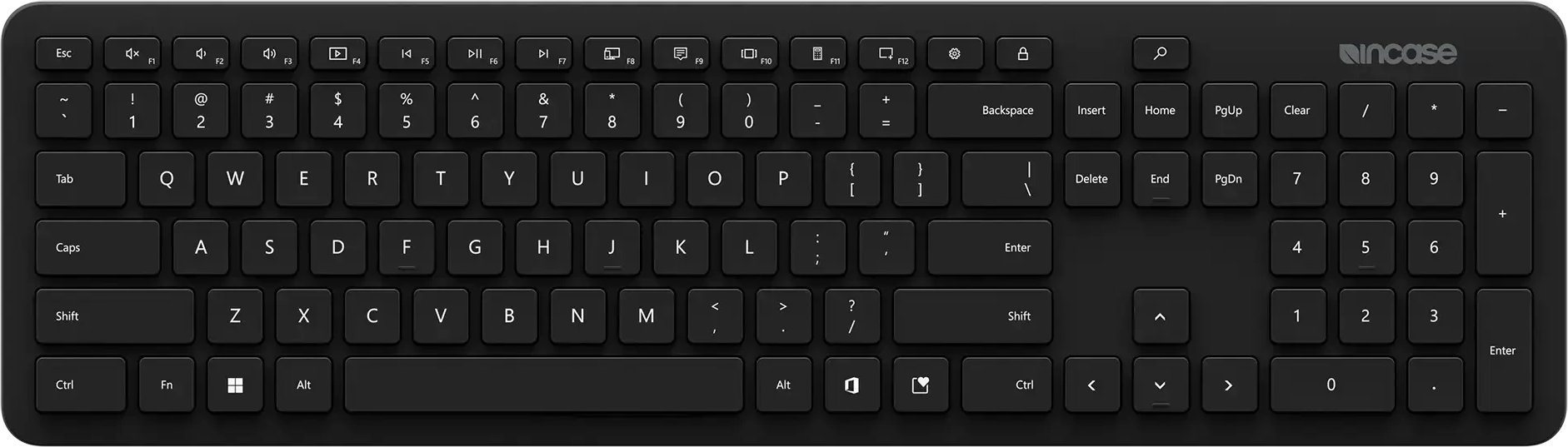 Incase Designed by Microsoft Bluetooth Keyboard klawiatura Uniwersalne QWERTY Niemiecki Czarny