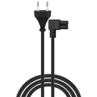 Kable komputerowe i do monitorów - Kabel zasilający EU 2 pin (CEE 7/16) - IEC 320 C7 (kątowy) SAVIO 5 m - miniaturka - grafika 1