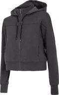 Bluzy damskie - Bluza damska z kapturem H4L22-BLD012 - antracyt XS - miniaturka - grafika 1