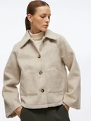 Kurtki damskie - Vila Kurtka przejściowa w kolorze beżowym - miniaturka - grafika 1