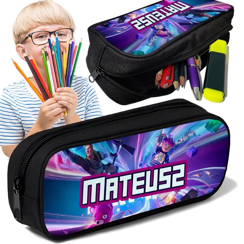 Piórnik personalizowany tuba FORTNITE nadruk imienia ksywki