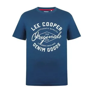 Koszulka Lee Cooper Logo niebieska, Rozmiar 4XL - Koszulki męskie - miniaturka - grafika 1