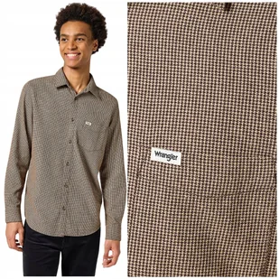 Wrangler 1 POCKET FLANNEL SHIRT Gingerbread bawełniana koszula w pepitkę XL - Koszule męskie - miniaturka - grafika 1