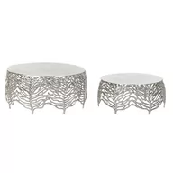 Ławy i stoliki kawowe - Emaga Stolik DKD Home Decor Aluminium (2 pcs) (52 x 52 x 25 cm) (63.5 x 63.5 x 30.5 cm) - miniaturka - grafika 1