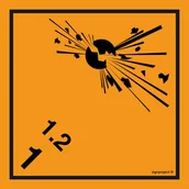 Systemy ekspozycyjne i znaki informacyjne - MB030 SUBSTANCJE I PRZEDMIOTY WYBUCHOWE. KLASA 1. PODKLASA 1.5, FN - FOLIA SAMOPRZYLEPNA; (150X150MM) - miniaturka - grafika 1