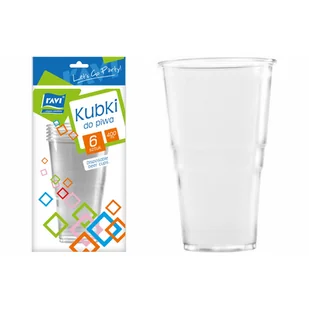 Kubek do piwa 400 ml 6 sztuk - Naczynia i sztućce jednorazowe - miniaturka - grafika 1