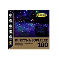 Oświetlenie świąteczne - Kurtyna sople płynąca zewnętrzna led 100 l z dodatkowym gniazdem BULINEX - miniaturka - grafika 1