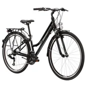 Rowery - Kross Trans 1.0 28 cali Damski Czarno-szary 2022 - miniaturka - grafika 1