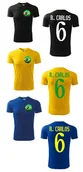 Koszulki sportowe męskie - Treningowa Koszulka BRASIL Roberto CARLOS 6 jr - miniaturka - grafika 1