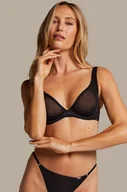 Biustonosze - Hunkemöller Nieusztywniany biustonosz z fiszbinami Essential Czarny - miniaturka - grafika 1
