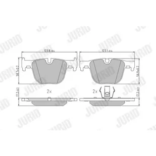 Klocki hamulcowe - komplet JURID 573354J - Klocki hamulcowe - miniaturka - grafika 1
