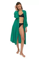 Koszule damskie - Trendyol Damska koszula na guziki na zewnątrz, zielona, 16 - miniaturka - grafika 1