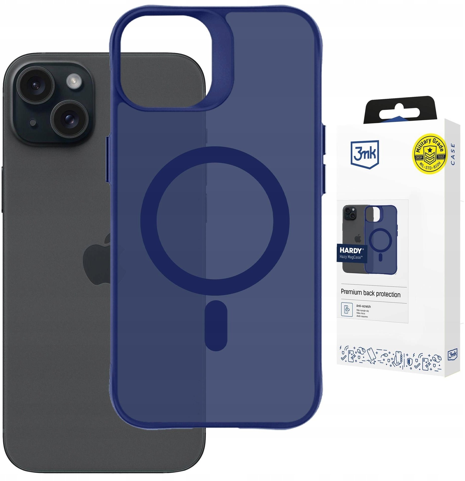 3MK Apple iPhone 15 - 3mk Hardy Hazy MagCase Blue