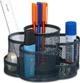 Przyborniki na biurko - relaxdays Obrotowy uchwyt na długopis z 7 przegrodami - miniaturka - grafika 1