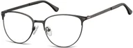 Okulary korekcyjne, oprawki, szkła - Sunoptic Okulary oprawki korekcyjne kocie oczy zerówki 914C czarny - miniaturka - grafika 1