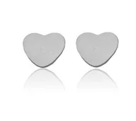 Kolczyki - Sztyfty wkrętki serca pełne serduszko srebro 925 - miniaturka - grafika 1