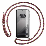 Etui i futerały do telefonów - Tumundosmartphone Etui na telefon Nothing CMF Phone 1 ze smyczą w kolorze różowym/złotym - miniaturka - grafika 1