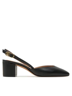 Tommy Hilfiger Sandały Pump Slingback Smooth Leather FW0FW08621 Czarny - Sandały damskie - miniaturka - grafika 1