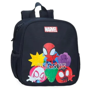 Joumma Marvel Versus Spidey Plecak Przedszkole Czarny 21x25x10 cms 5,25l Poliester, Czarny (Black), Talla única, plecak przedszkolny - Plecaki szkolne i tornistry - miniaturka - grafika 1